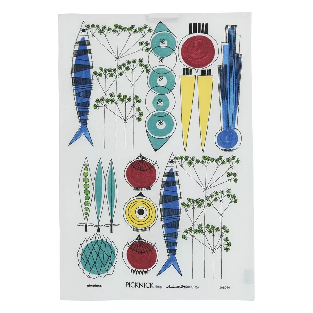 Almedahls Picknick Küchenhandtuch Multi 1 Almedahls Picknick Küchenhandtuch Multi