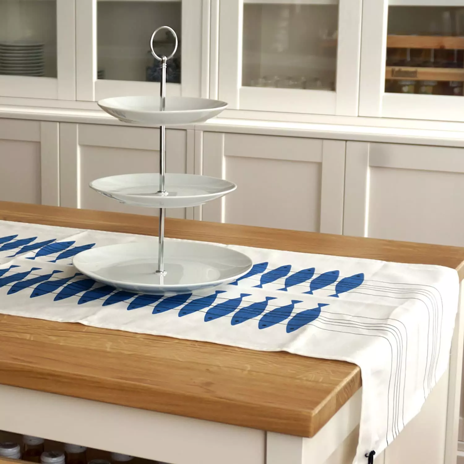 Almedahls Sill Tischläufer 45x140 Cm Blau 3 Almedahls Sill Tischläufer 45x140 Cm Blau – Bild 3