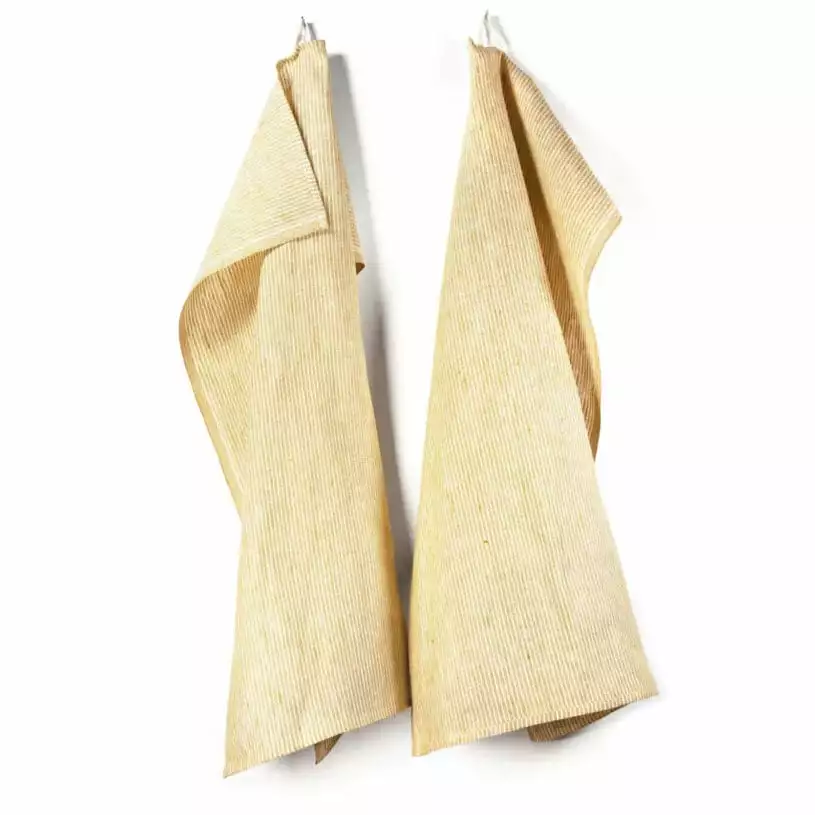 Axlings Kritstreck Geschirrtuch 2-er Set, Ochre 1 Axlings Kritstreck Geschirrtuch 2-er Set, Ochre