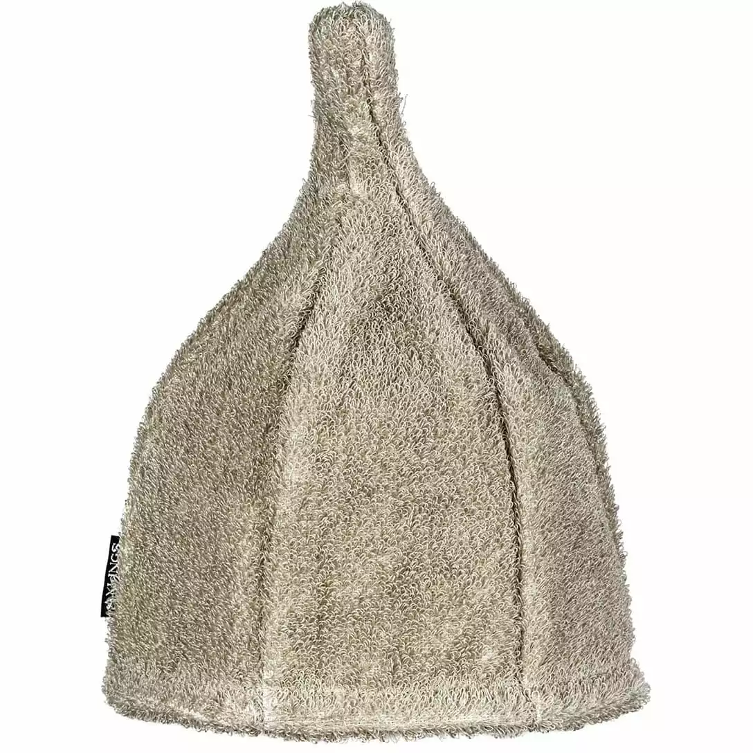 Axlings Saunakappe Leinen-Frottee, Natur / Altweiß 1 Axlings Saunakappe Leinen-Frottee, Natur / Altweiß