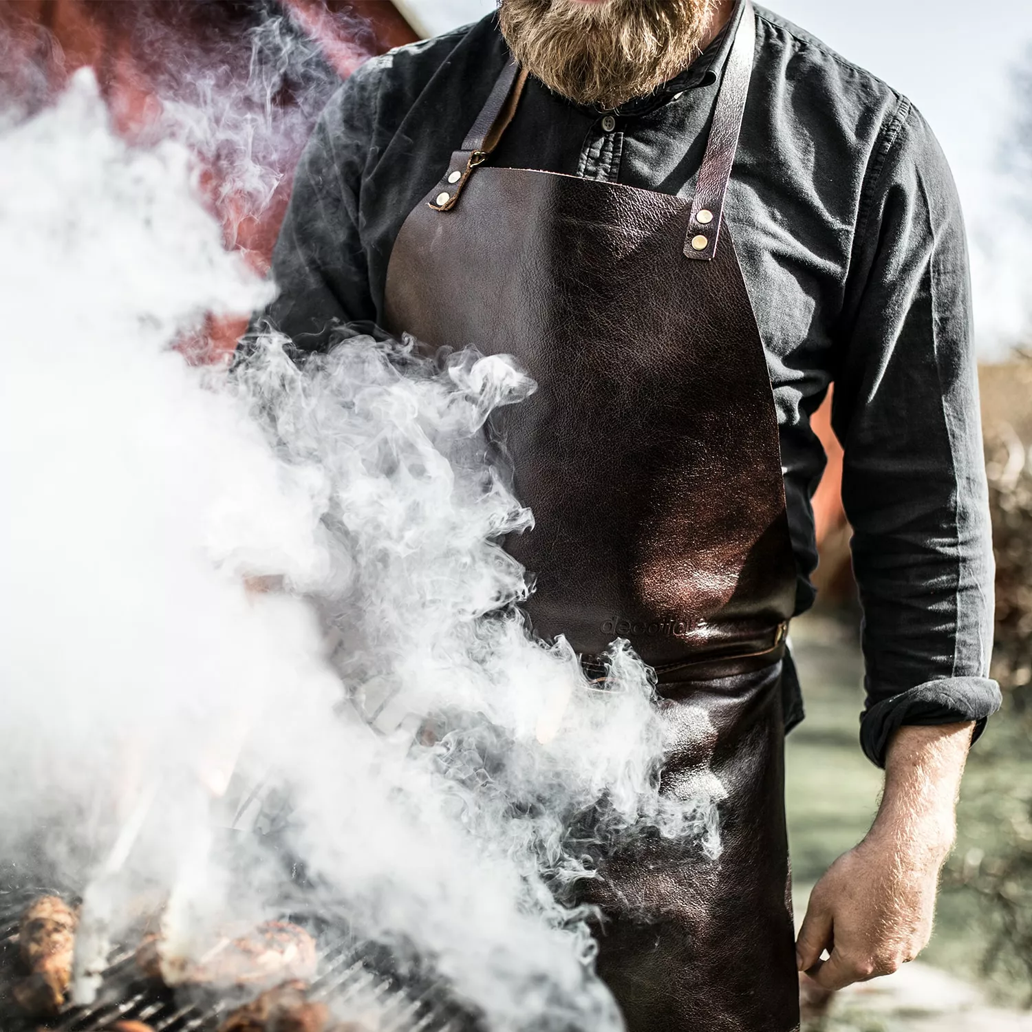 Decotique Le Chef Lederschürze, Braun 3 Decotique Le Chef Lederschürze, Braun – Bild 3