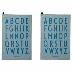 Design Letters Classic Küchenhandtuch 2-er Set, Blau