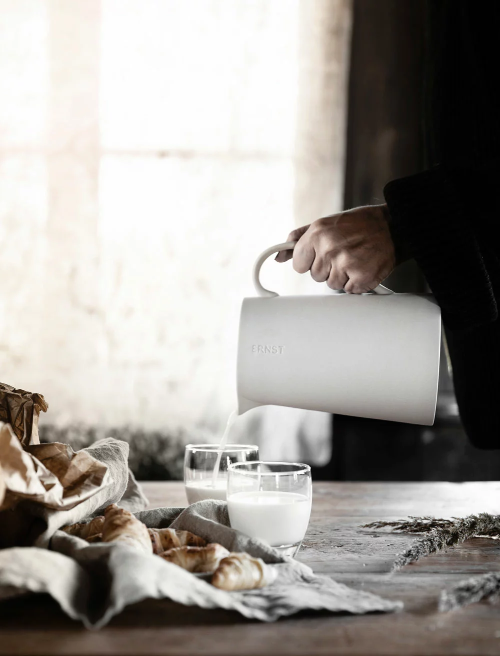 Ernst Geschirrhandtuch Leinen 47x70 Cm, Dunkelgrau 3 Ernst Geschirrhandtuch Leinen 47x70 Cm, Dunkelgrau – Bild 3