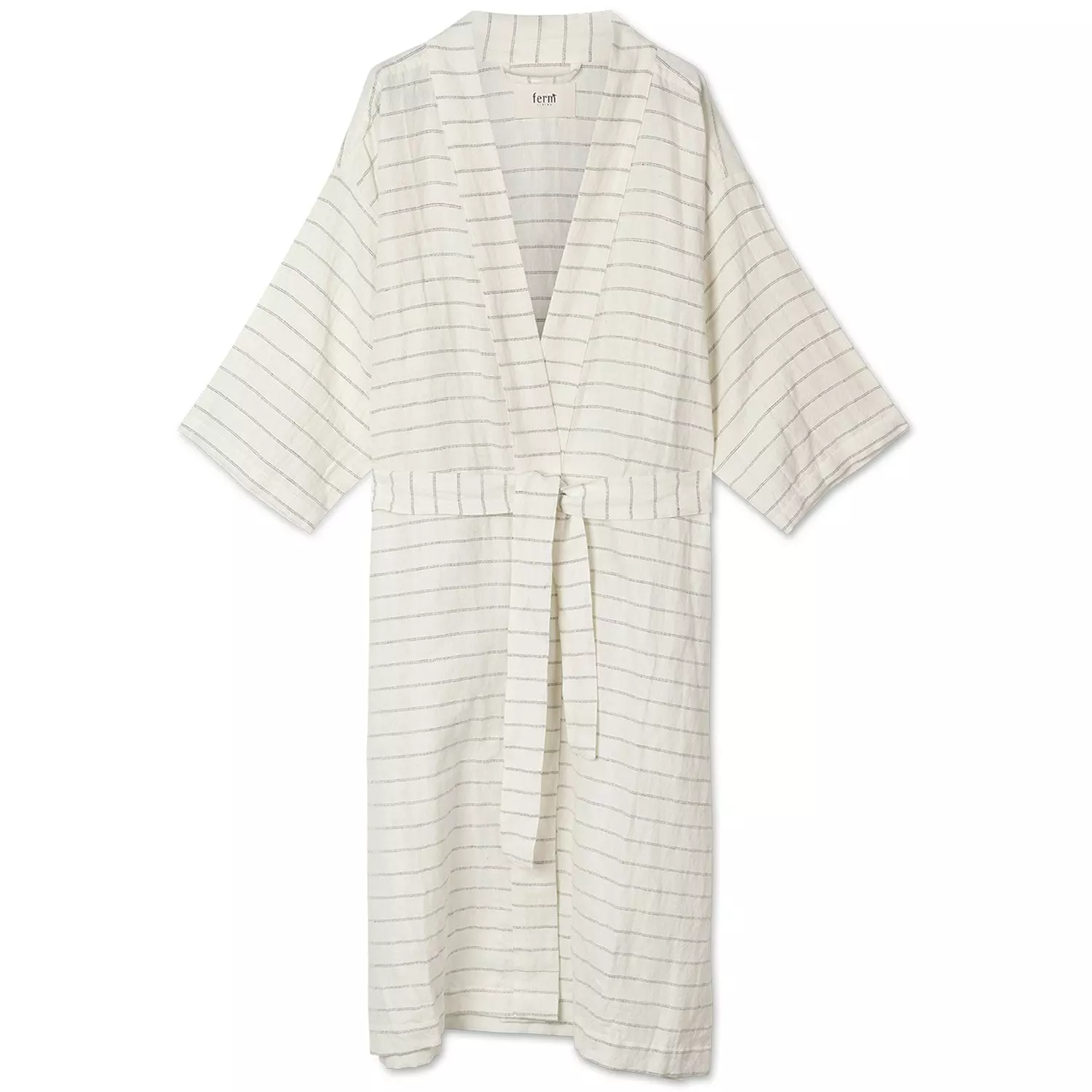 Ferm LIVING Field Bademantel One Size, Altweiß / Chocolate 1 Ferm LIVING Field Bademantel One Size, Altweiß / Chocolate
