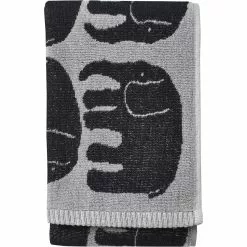 Finlayson Elefantti Towel 50x70 Cm, Black/Grey