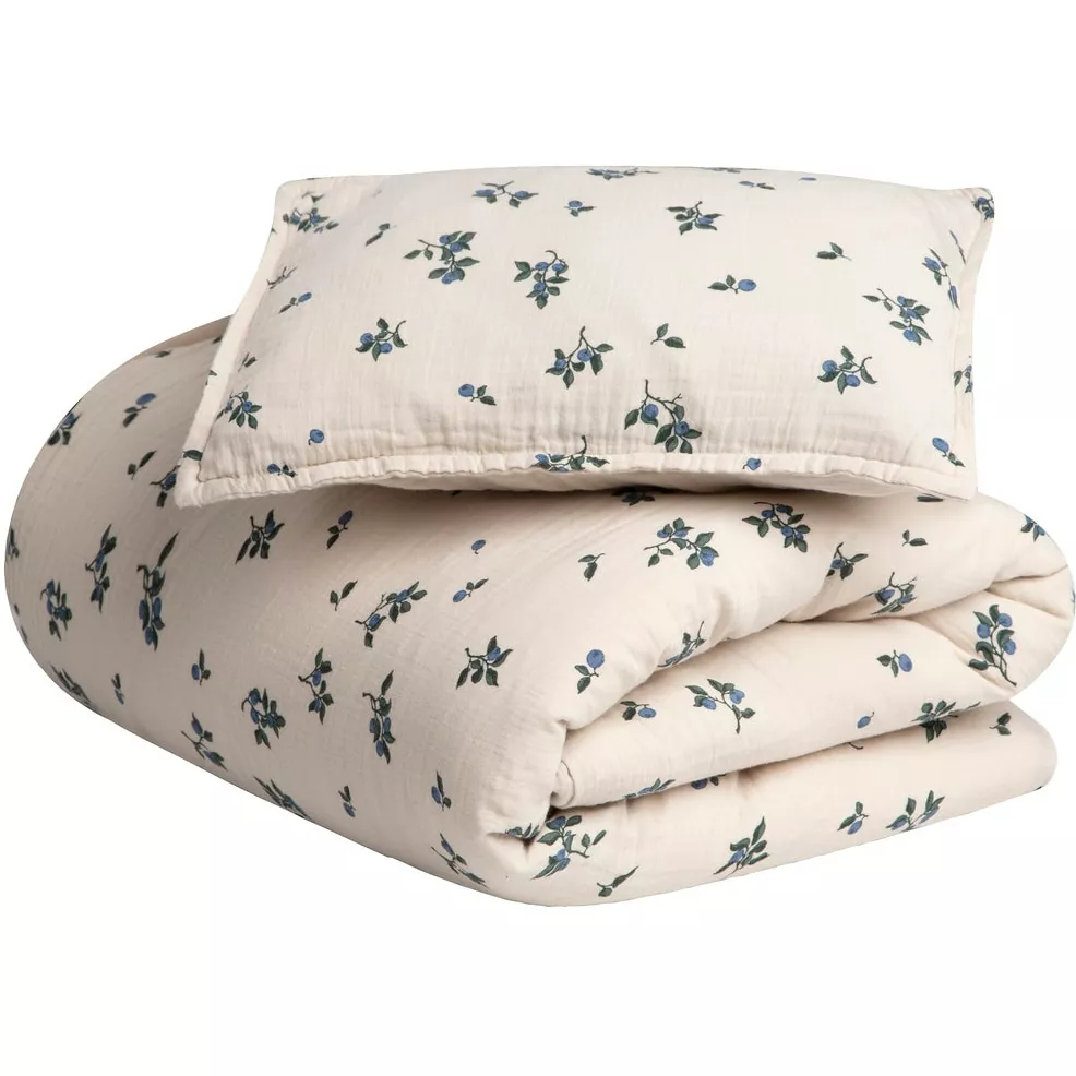 Garbo & Friends Blueberry Muslin Bettwäsche, 70x100 + 40x45 Cm 1 Garbo & Friends Blueberry Muslin Bettwäsche, 70x100 + 40x45 Cm