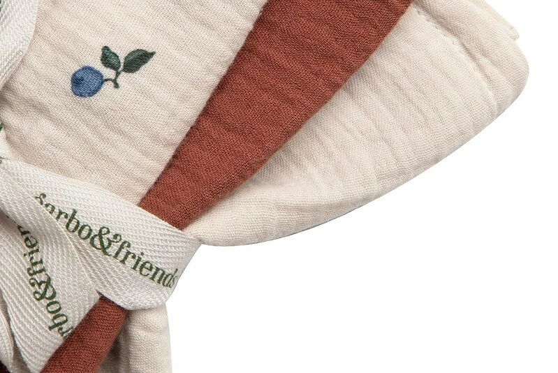 Garbo & Friends Blueberry Muslin Spucktücher 3-er Set, 40X40 Cm 2 Garbo & Friends Blueberry Muslin Spucktücher 3-er Set, 40X40 Cm – Bild 2