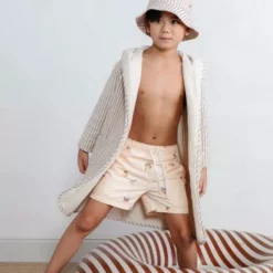 Garbo & Friends Stripe Bademantel Musselin, 86/92 -Kindertextilien Verkäufe garbo friends stripe 1 1