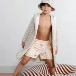 Garbo & Friends Stripe Bademantel Musselin, 122/128 -Kindertextilien Verkäufe garbo friends stripe 1 2