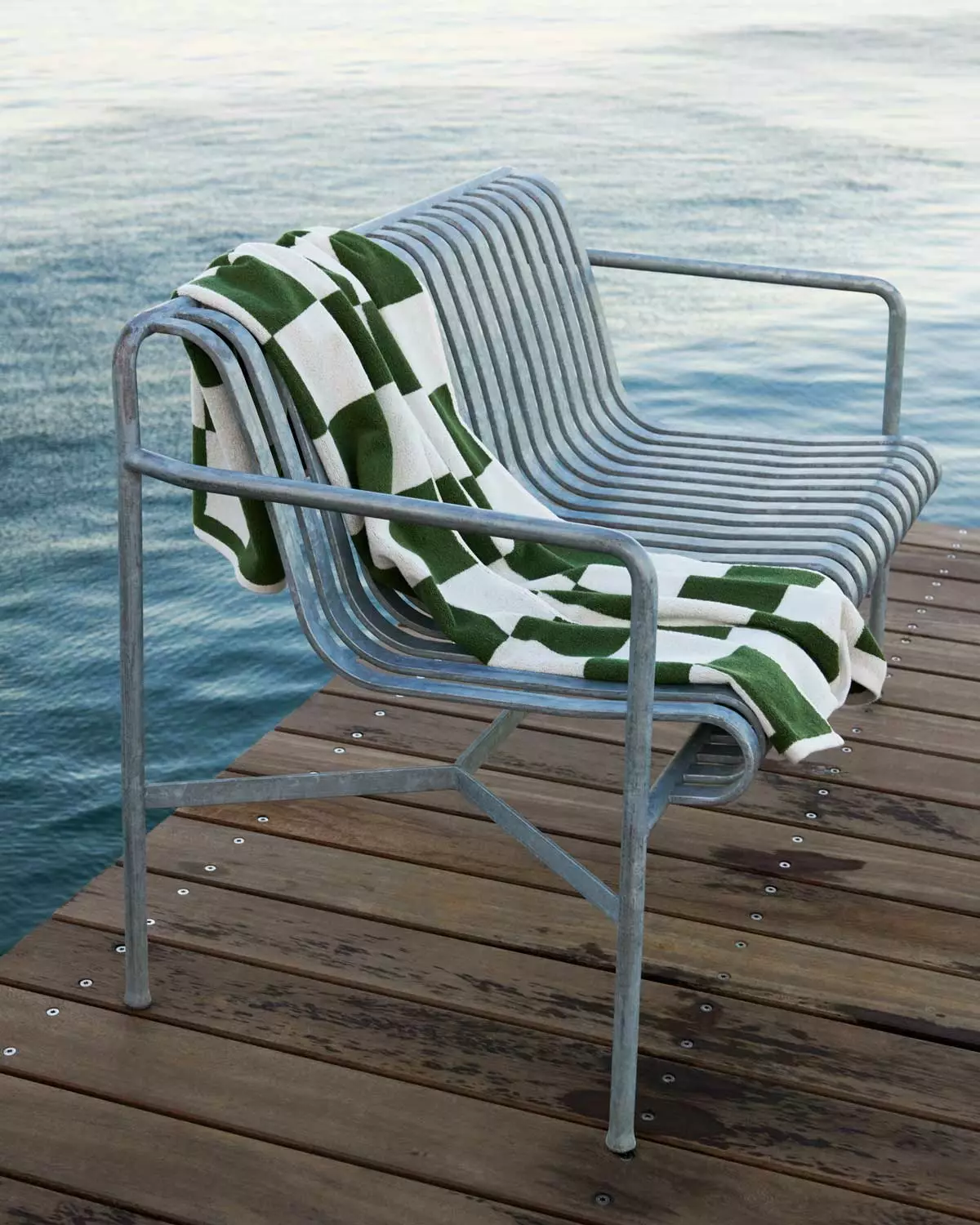 Hay Check Badetuch 70x136 Cm, Matcha 2 Hay Check Badetuch 70x136 Cm, Matcha – Bild 2