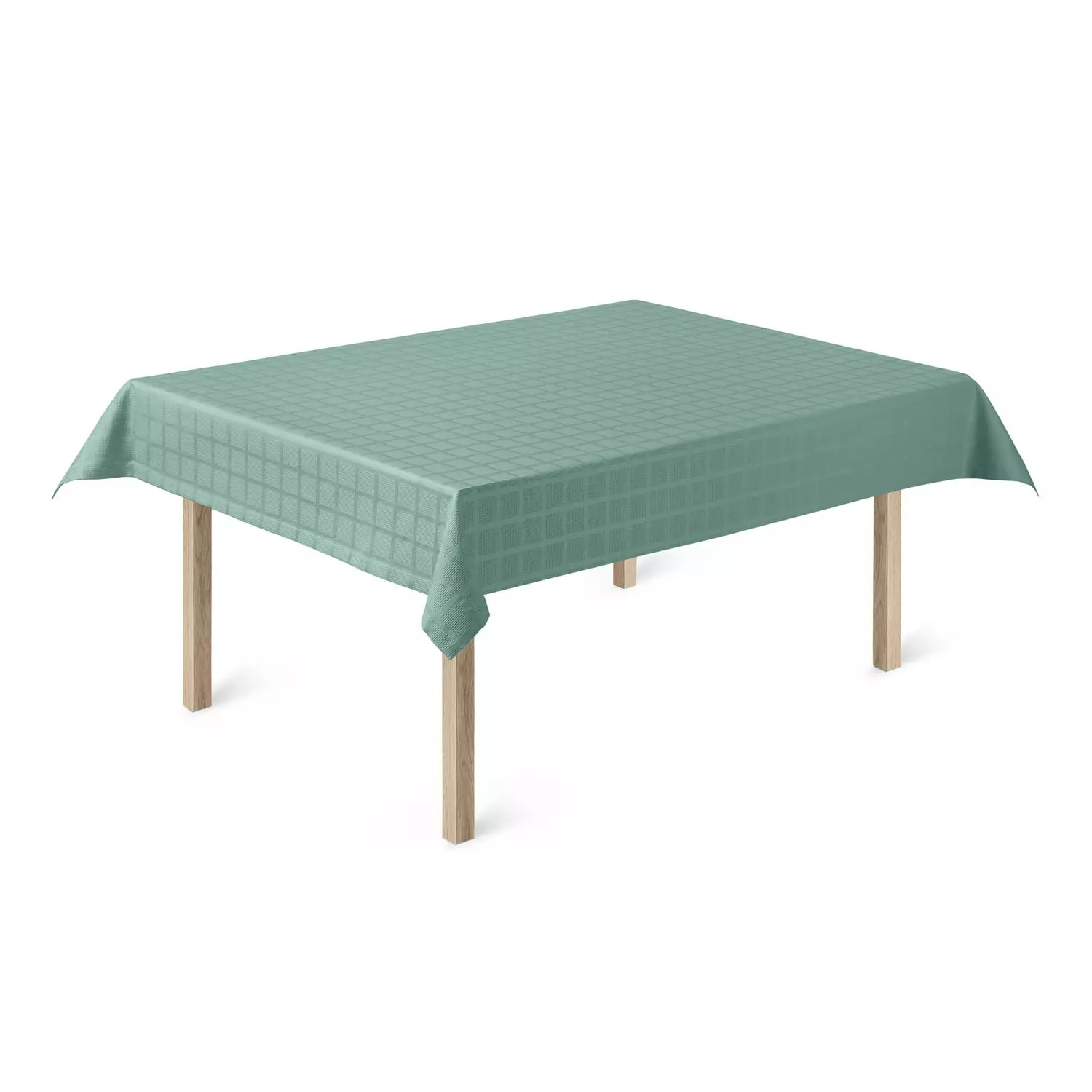 Juna Brick Damast-Tischdecke Türkis, 150x370 Cm 1 Juna Brick Damast-Tischdecke Türkis, 150x370 Cm