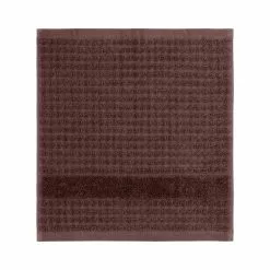 Juna Check Waschlappen 30x30 Cm, Chocolate