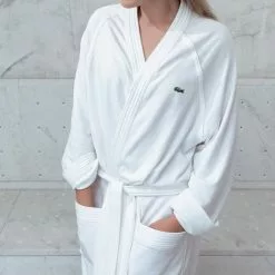 Lacoste Home Cephei Club Bademantel M. Kapuze, Grau