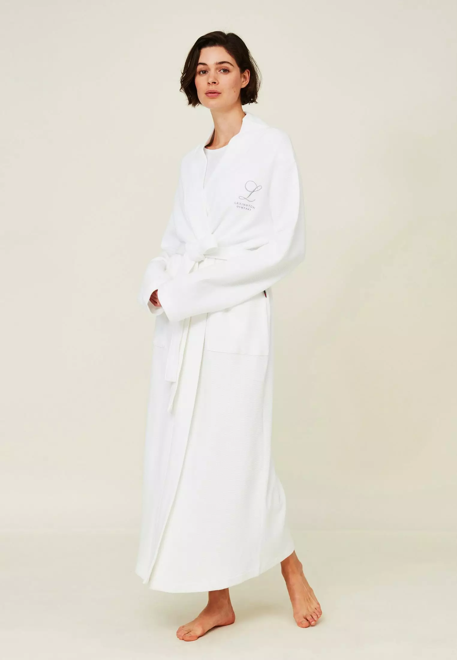Lexington Aubrey Bademantel Weiß, M 3 Lexington Aubrey Bademantel Weiß, M – Bild 3