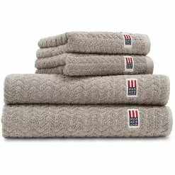 Lexington Structured Handtuch 30x50 Cm, Dunkelgrau