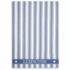 Lexington Icons Twill Waffle Striped Geschirrtuch, Blau