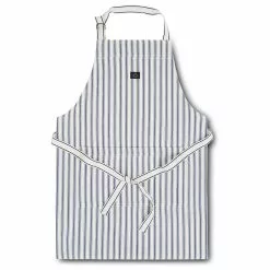 Lexington Icons Herringbone Striped Schürze, Blau