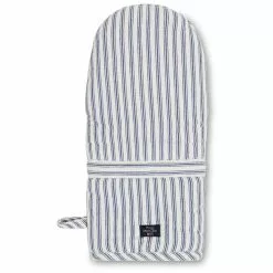 Lexington Icons Herringbone Striped Ofenhandschuh, Blau