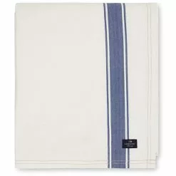 Lexington Icons Herringbone Striped Tischdecke, Weiß / Blau