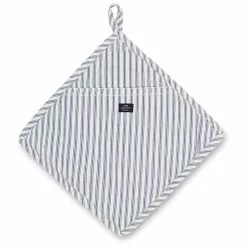 Lexington Icons Herringbone Striped Topflappen, Blau