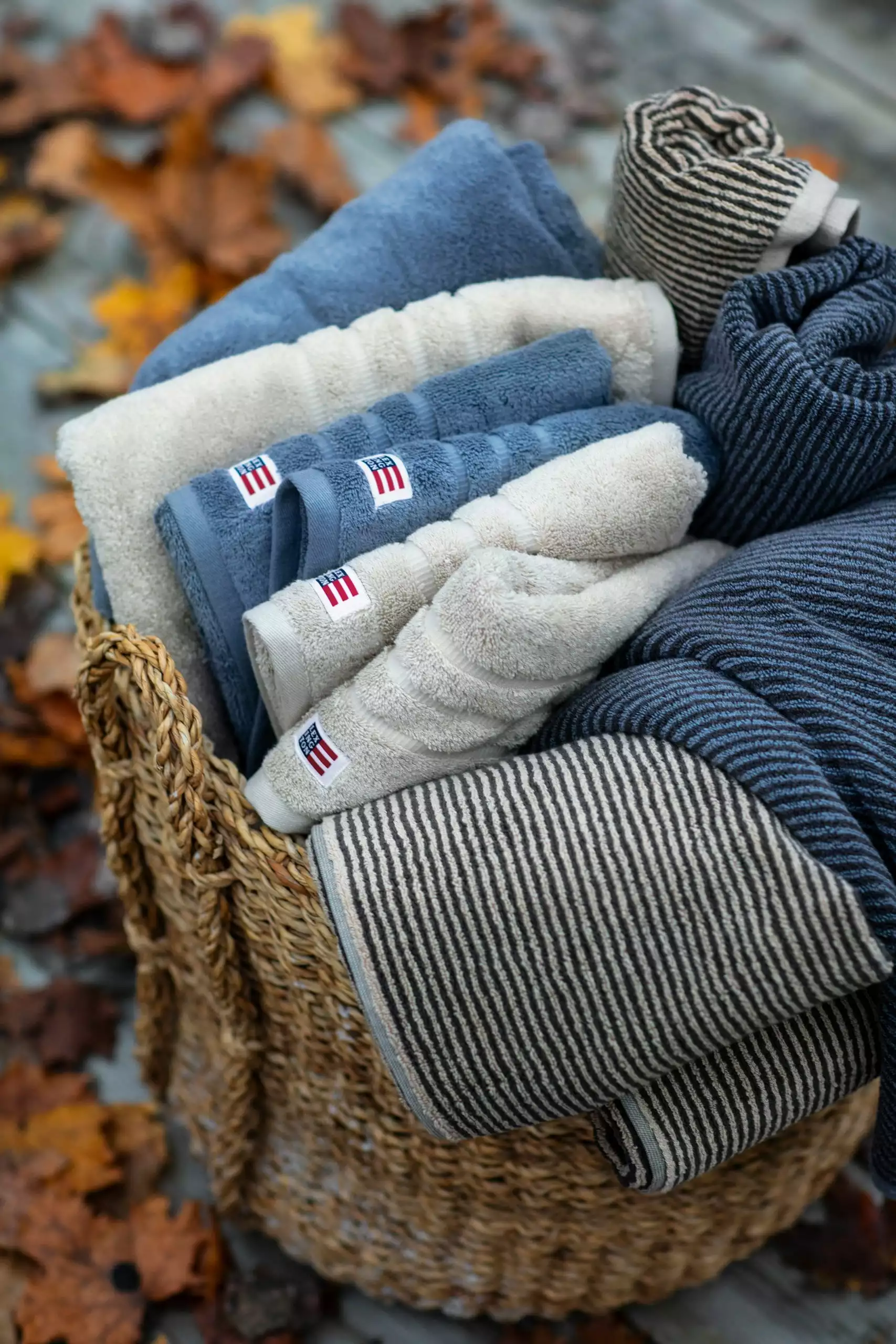 Lexington Original Handtuch Tan / Dunkelgrau Melange, 70x130 Cm 2 Lexington Original Handtuch Tan / Dunkelgrau Melange, 70x130 Cm – Bild 2