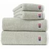 Lexington Original Striped Handtuch Weiß / Vintage Green, 100x150 Cm
