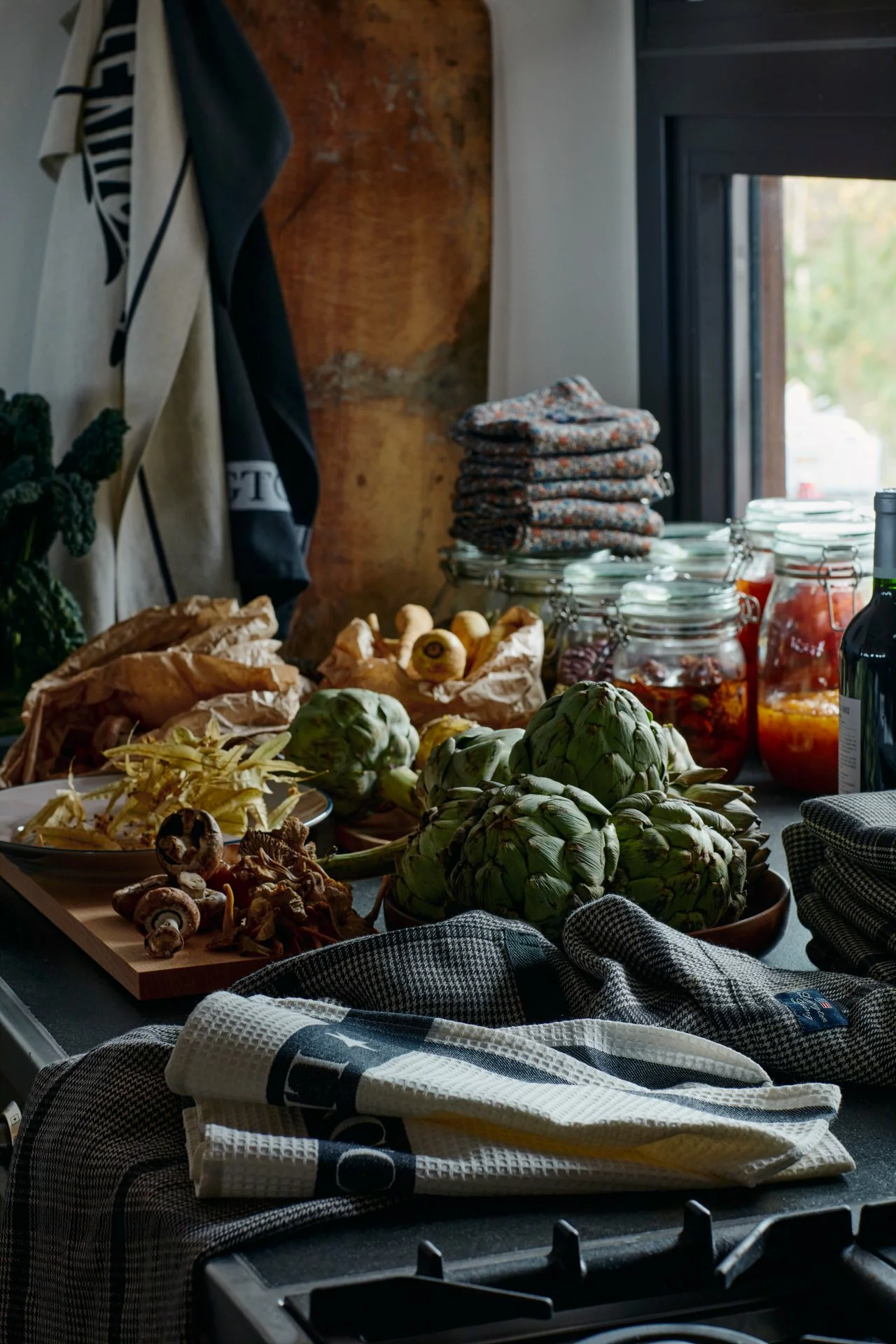 Lexington Pepita Check Cotton/Linen Schürze 2 Lexington Pepita Check Cotton/Linen Schürze – Bild 2