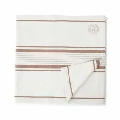 Lexington Striped Canvas Tischläufer 40x50 Cm, Off-white / Braun