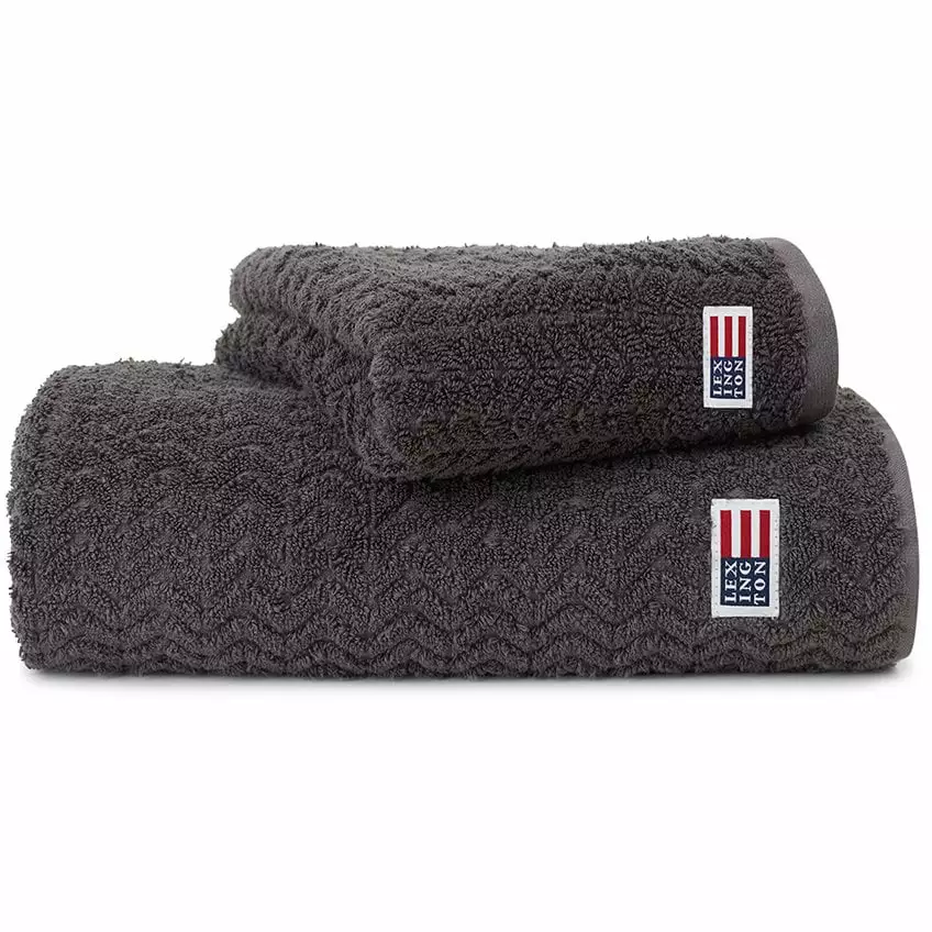 Lexington Structured Handtuch 70x130 Cm, Charcoal 1 Lexington Structured Handtuch 70x130 Cm, Charcoal
