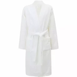 Lexington Unisex Cotton/Lyocell Structured Bademantel Weiß, L