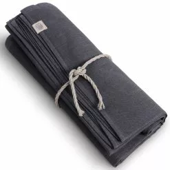 Lovely Linen Classic Runde Tischdecke Ø200 Cm, Grafitfarben