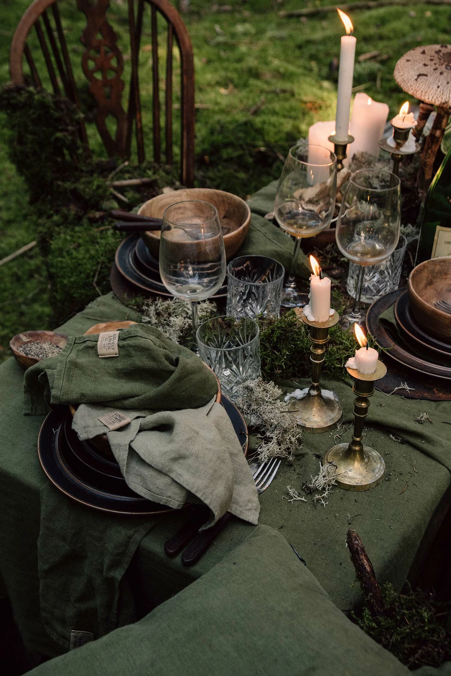 Lovely Linen Lovely Tischdecke 145x250 Cm, Jeepgreen 5 Lovely Linen Lovely Tischdecke 145x250 Cm, Jeepgreen – Bild 5