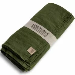 Lovely Linen Lovely Tischdecke 145x300 Cm, Jeep Green