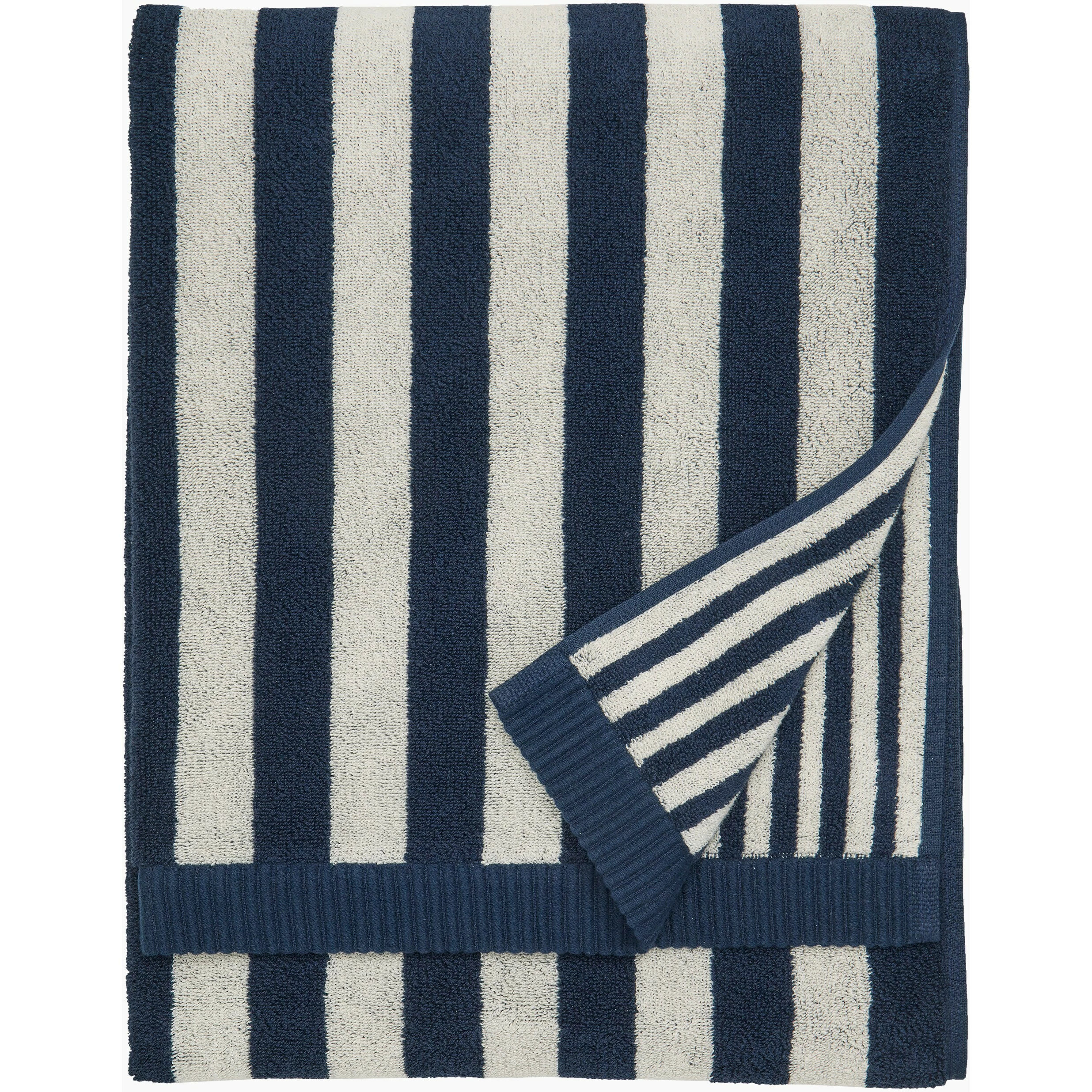 Marimekko Kaksi Raitaa Badetuch Sand / Dunkelblau, 70x150 Cm 1 Marimekko Kaksi Raitaa Badetuch Sand / Dunkelblau, 70x150 Cm