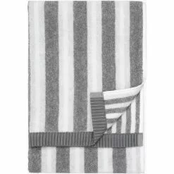 Marimekko Kaksi Raitaa Handtuch Weiß / Grau, 50x70 Cm