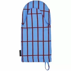 Marimekko Pieni Tiiliskivi Ofenhandschuh, Hellblau/Braun