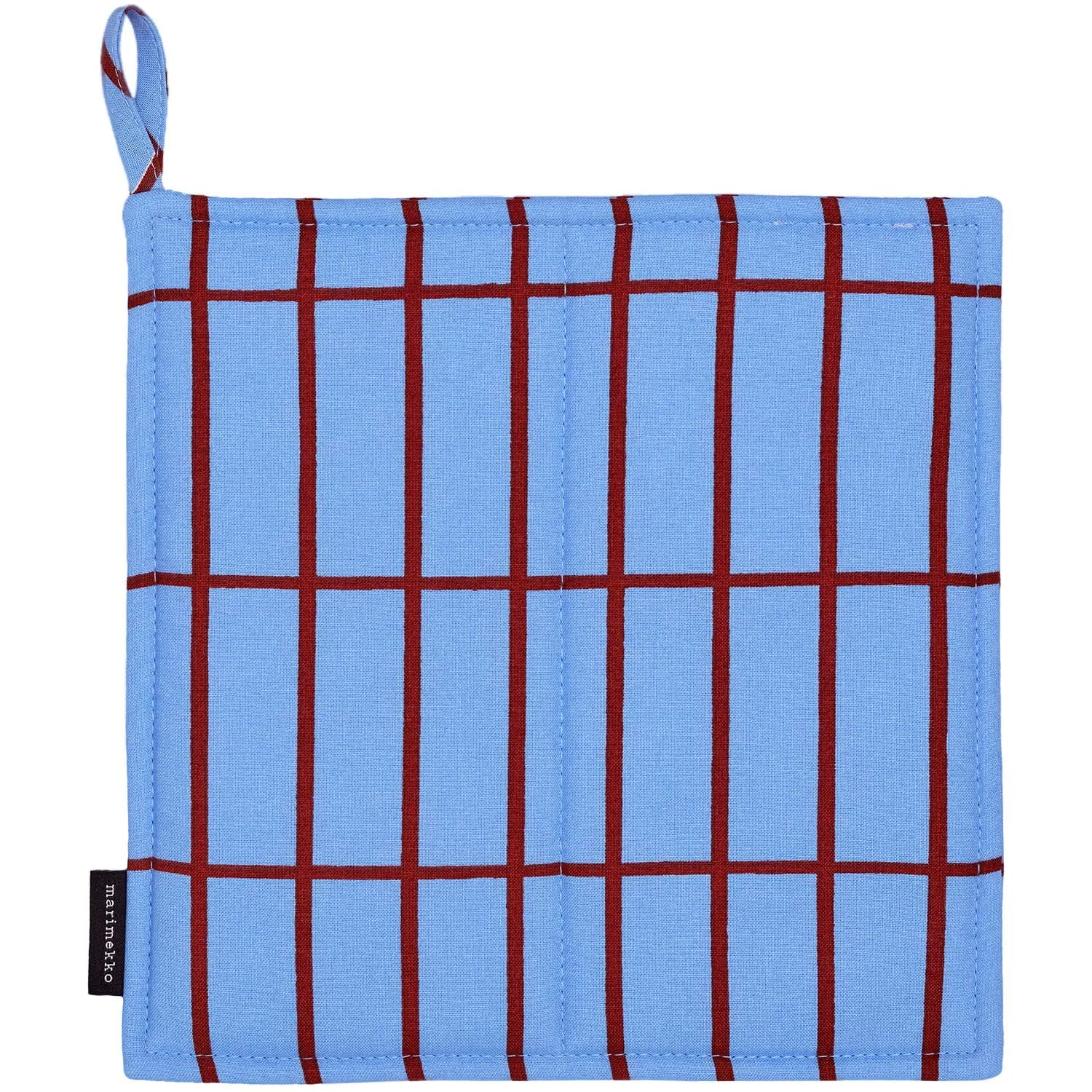 Marimekko Pieni Tiiliskivi Topflappen, Hellblau/Braun 1 Marimekko Pieni Tiiliskivi Topflappen, Hellblau/Braun