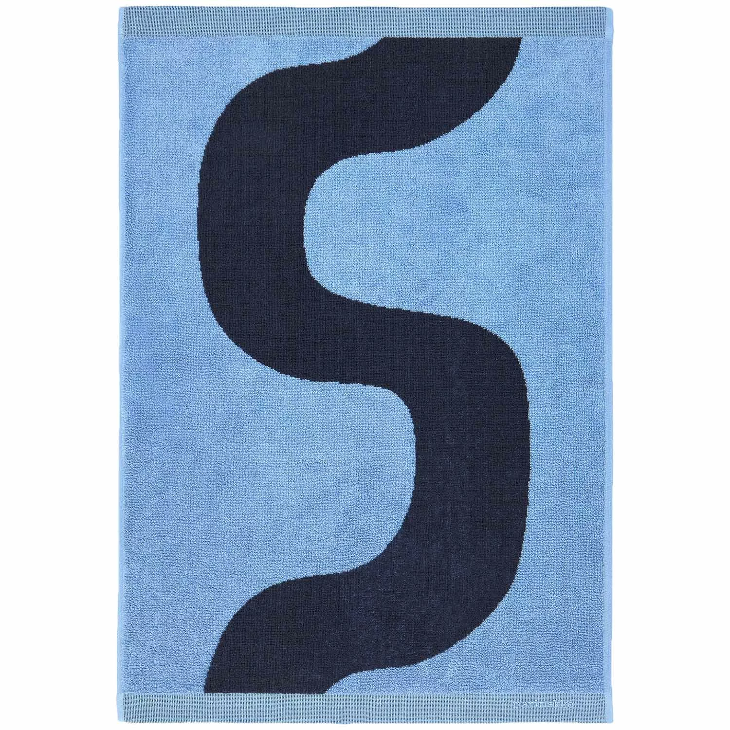 Marimekko Seireeni Hellblau/Dunkelblau Handtuch, 50x70 Cm 2 Marimekko Seireeni Hellblau/Dunkelblau Handtuch, 50x70 Cm – Bild 2