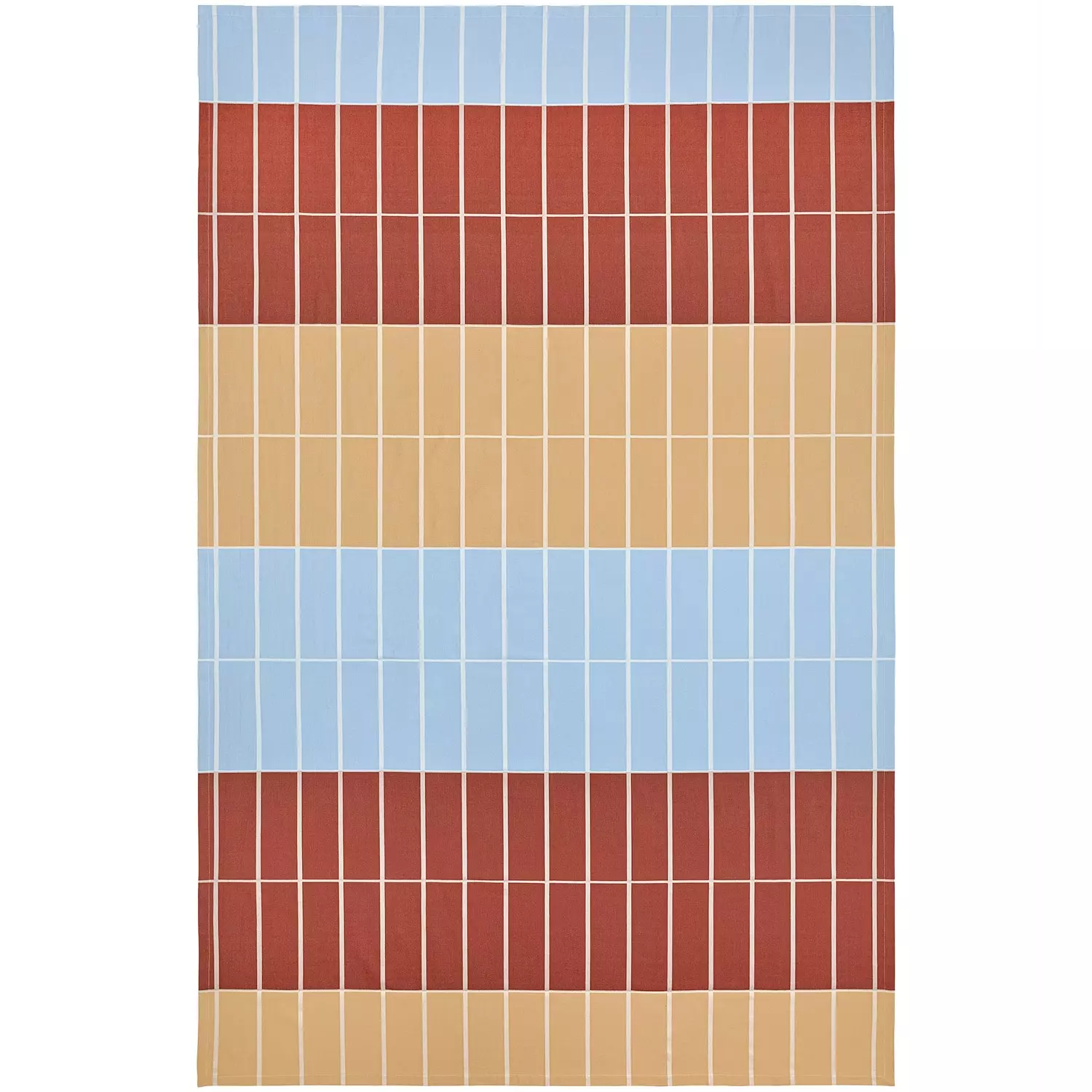 Marimekko Tiiliskivi Tischdecke Braun/Beige / Hellblau, 156x250 Cm 2 Marimekko Tiiliskivi Tischdecke Braun/Beige / Hellblau, 156x250 Cm – Bild 2
