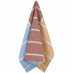 Marimekko Tiiliskivi Küchenhandtuch 47x70 Cm, Braun/Beige / Hellblau