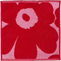 Marimekko Unikko Handtuch 30x30 Cm, Rosa / Rot