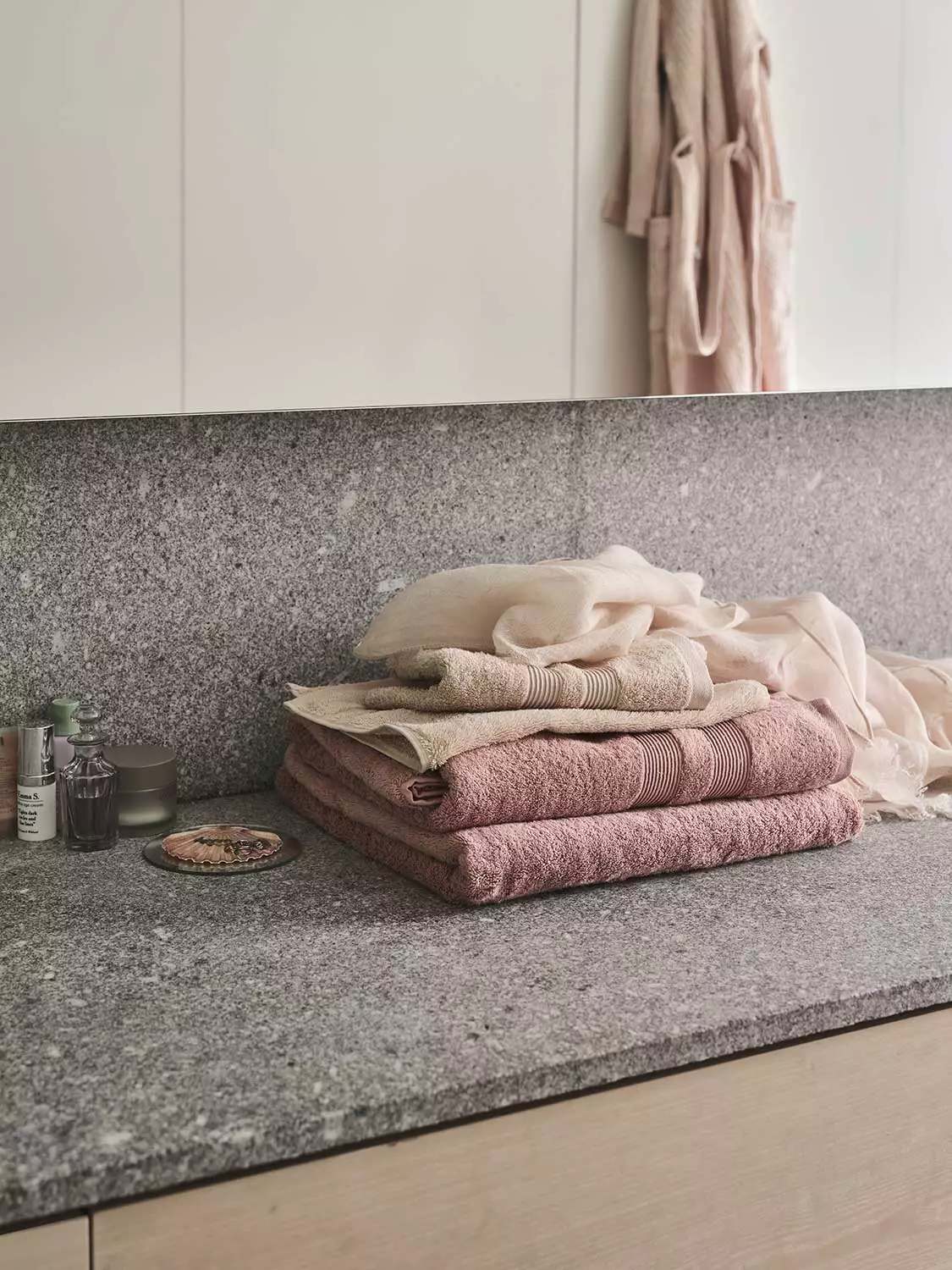 Mille Notti Fontana EKO Handtuch Rosa, 100x150 Cm 2 Mille Notti Fontana EKO Handtuch Rosa, 100x150 Cm – Bild 2