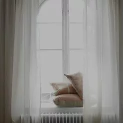 Mimou Grace Vorhang Schlicht Breite 140x290 Cm, Natural