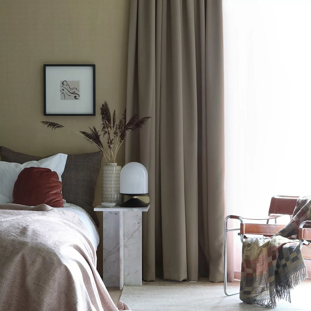 Mimou Lichtundurchlässiger Hotelvorhang, 290x250 Cm, Sand 1 Mimou Lichtundurchlässiger Hotelvorhang, 290x250 Cm, Sand