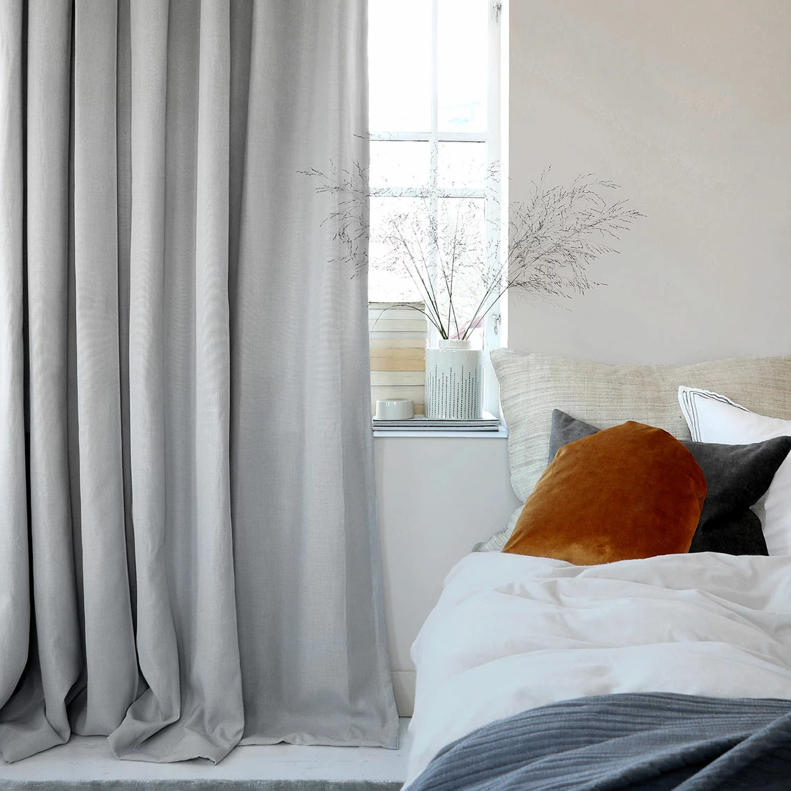 Mimou Lyx Verdunkelungsvorhang 290x290 Cm, Hellgrau 1 Mimou Lyx Verdunkelungsvorhang 290x290 Cm, Hellgrau