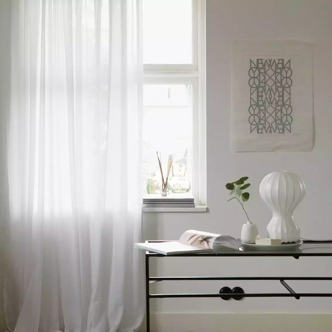 Mimou Lyx Hotellvoile Gardin 290x250 Cm, White 1 Mimou Lyx Hotellvoile Gardin 290x250 Cm, White