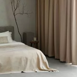 Mimou Hotel-Verdunkelungsvorhang Doppelt Breite, Nude-beige, 290x290 Cm