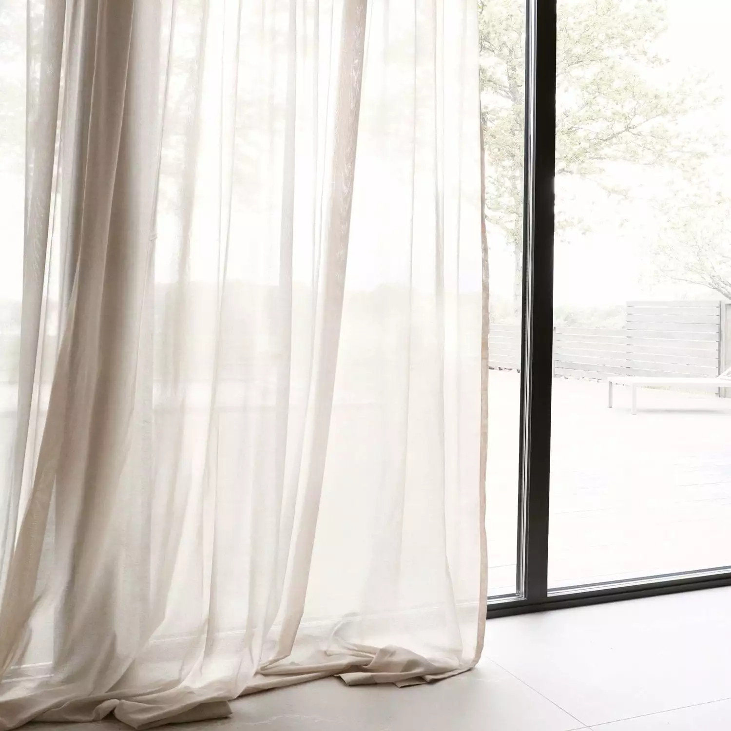 Mimou Vivi Vorhang Recycelt Stoff Doppelt Breite Natur, 290x290 Cm 1 Mimou Vivi Vorhang Recycelt Stoff Doppelt Breite Natur, 290x290 Cm