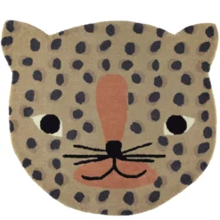 OYOY Leopard Teppich 84x94 Cm, Camel