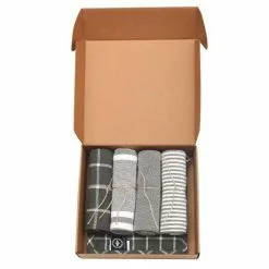 Recycled By Wille Geschenkset Küche 4 Küchenhandtücher + 2 Topflappen, Olivengrün